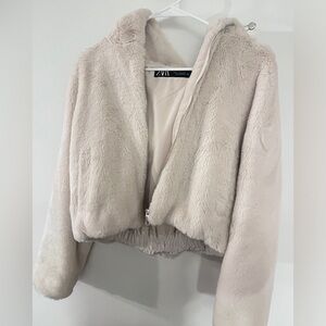 Zara fur jacket just like brand new